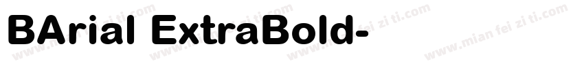 BArial ExtraBold字体转换